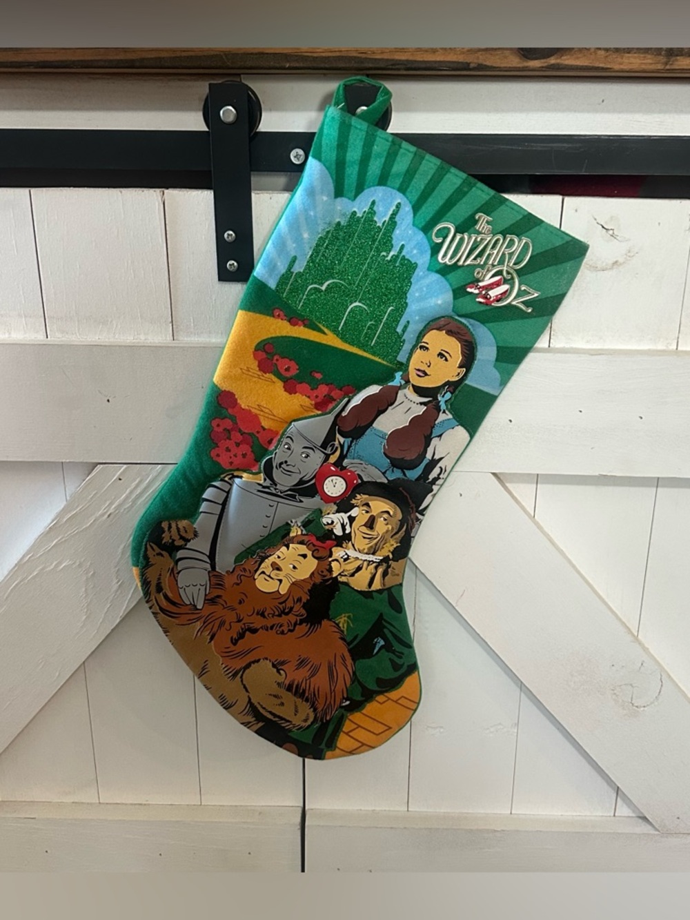 Wizard of Oz Kurt Adler Christmas stocking Rare Emerald City Dorothy